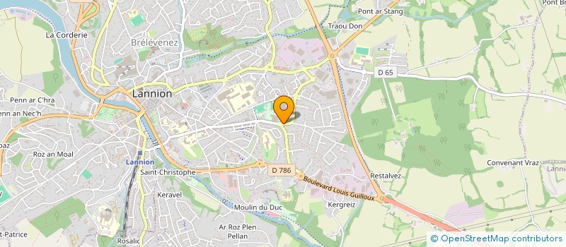 localisation de l'entreprise MADAME GENEVIEVE PIROT  LANNION