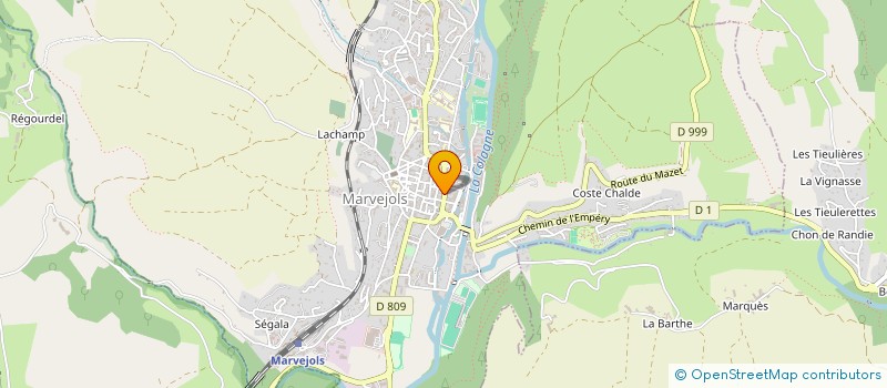 localisation de l'entreprise MADAME GENEVIEVE POUGET  MARVEJOLS