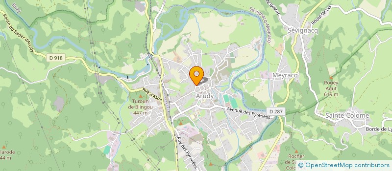 localisation de l'entreprise MADAME GENEVIEVE POURREDON  ARUDY