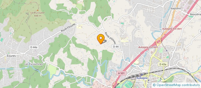 localisation de l'entreprise MADAME GENEVIEVE POURTAL  AUBAGNE