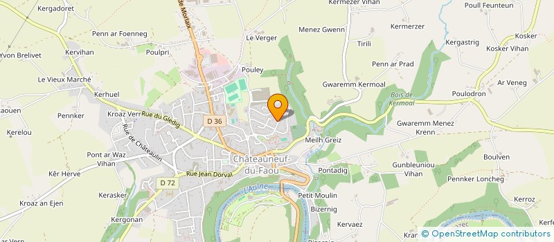 localisation de l'entreprise MADAME GENEVIEVE QUINIOU à CHATEAUNEUF-DU-FAOU