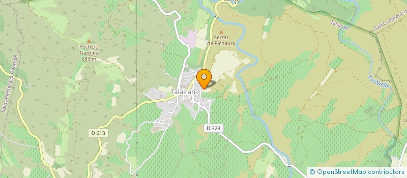 localisation de l'entreprise MADAME GENEVIEVE REBOURS  TALAIRAN