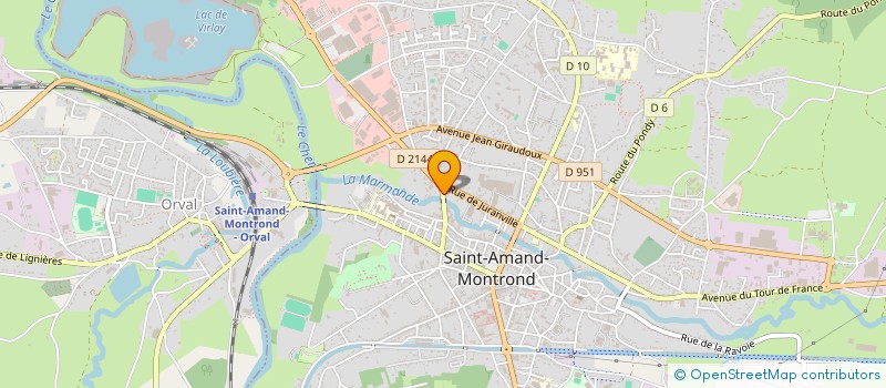 localisation de l'entreprise MADAME GENEVIEVE REINARD à SAINT-AMAND-MONTROND