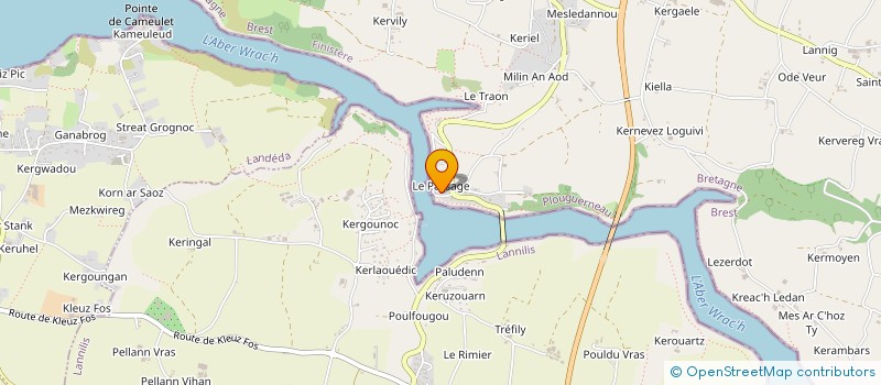 localisation de l'entreprise MADAME GENEVIEVE ROBIN à PLOUGUERNEAU