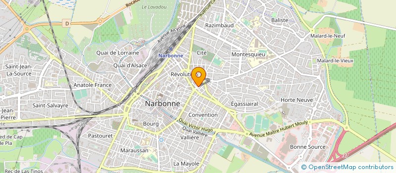 localisation de l'entreprise MADAME GENEVIEVE ROUX à NARBONNE