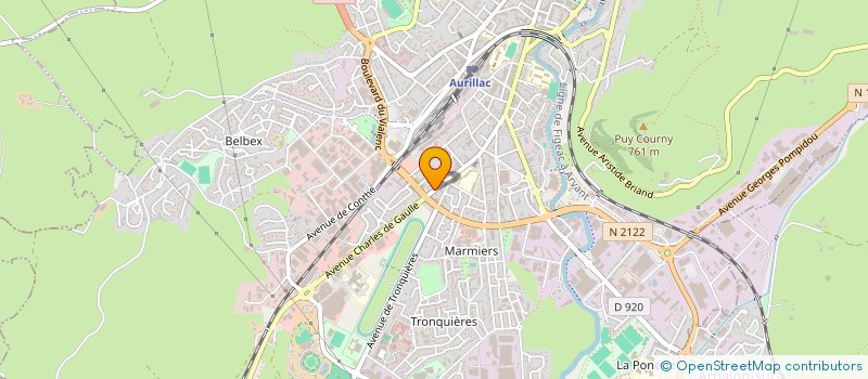 localisation de l'entreprise MADAME GENEVIEVE SALAT  AURILLAC