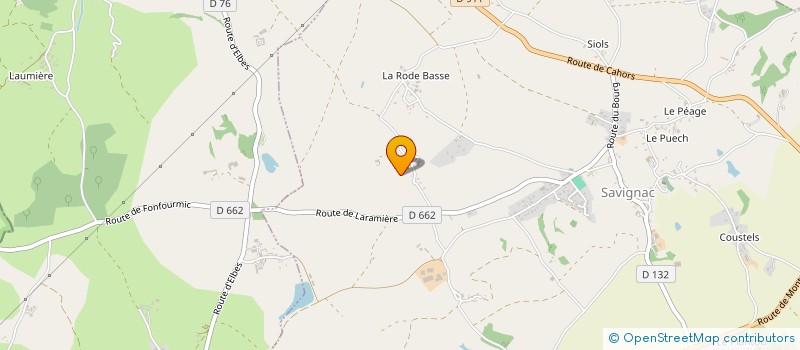 localisation de l'entreprise MADAME GENEVIEVE SEGONDS  SAVIGNAC