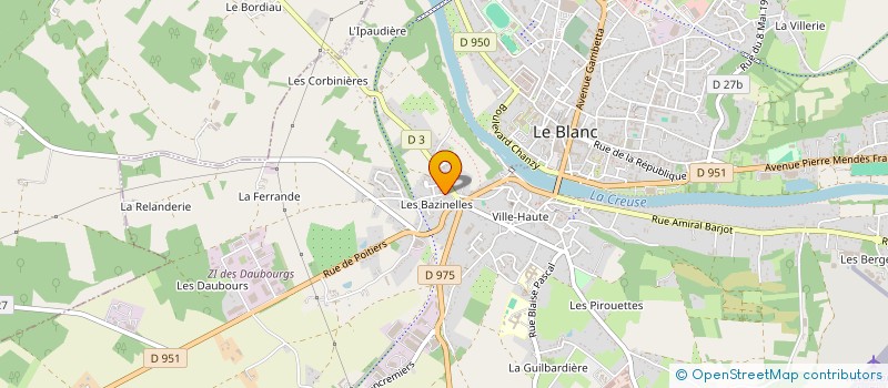 localisation de l'entreprise MADAME GENEVIEVE SENNE à LE BLANC