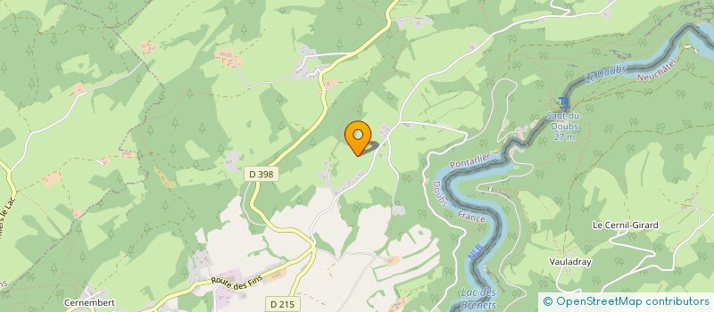 localisation de l'entreprise MADAME GENEVIEVE TAILLARD  VILLERS-LE-LAC