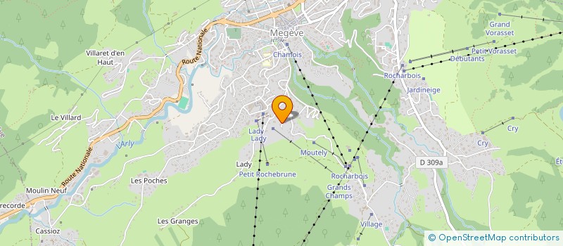 localisation de l'entreprise MADAME GENEVIEVE TISSOT  MEGEVE