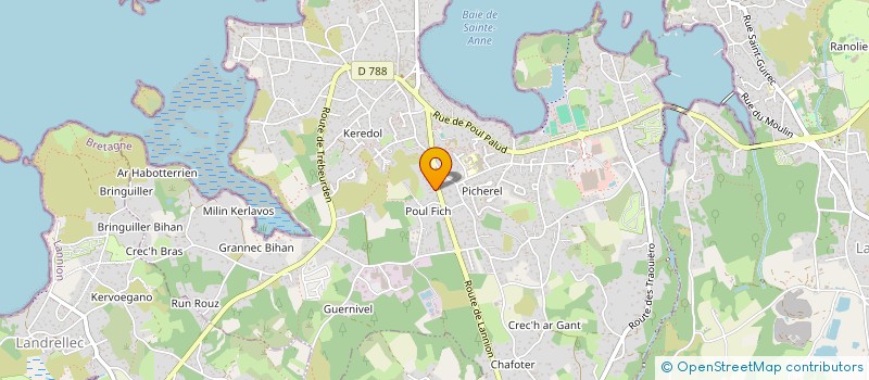 localisation de l'entreprise MADAME GENEVIEVE TOURBOT  TREGASTEL