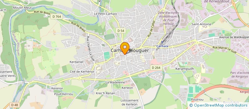 localisation de l'entreprise MADAME GENEVIEVE WALFERDEIN à CARHAIX-PLOUGUER