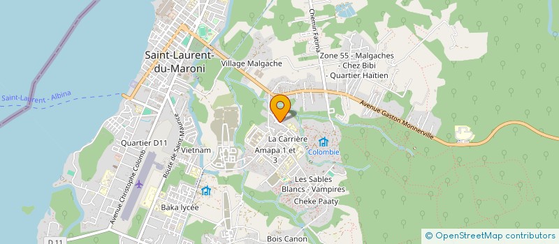 localisation de l'entreprise MADAME GENISE THOMAS à SAINT-LAURENT-DU-MARONI