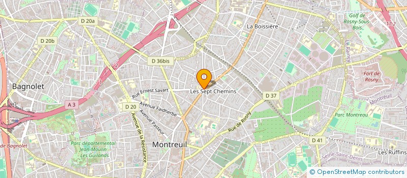 localisation de l'entreprise MADAME GENIVIEVE POIRIER à MONTREUIL
