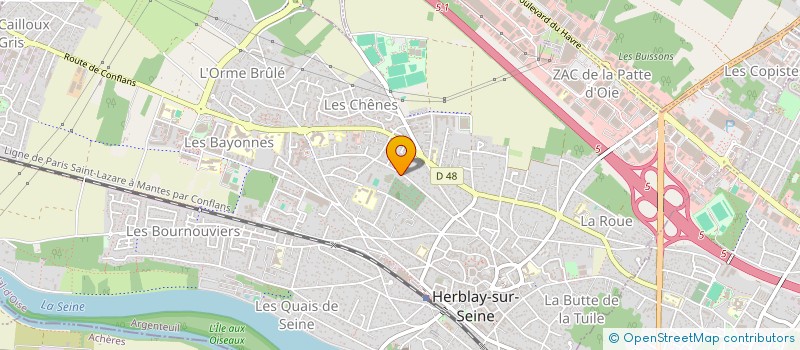 localisation de l'entreprise MADAME GENNEVIEVE HILBERT  HERBLAY-SUR-SEINE