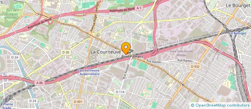 localisation de l'entreprise MADAME GEORGE FALGUIER à LA COURNEUVE