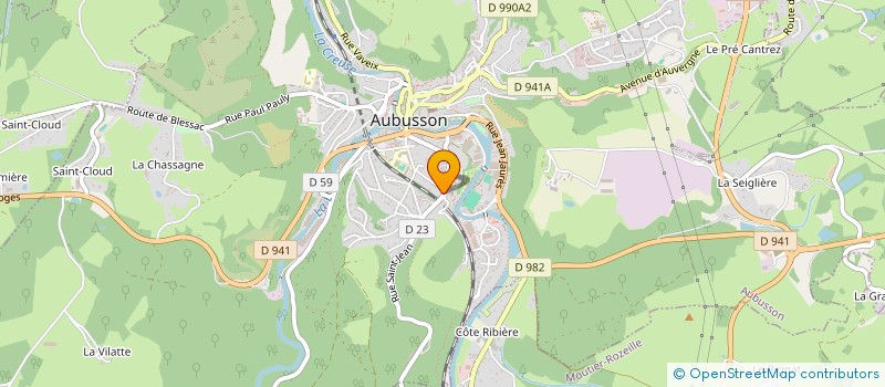 localisation de l'entreprise MADAME GEORGETTE AUCLAIR à AUBUSSON
