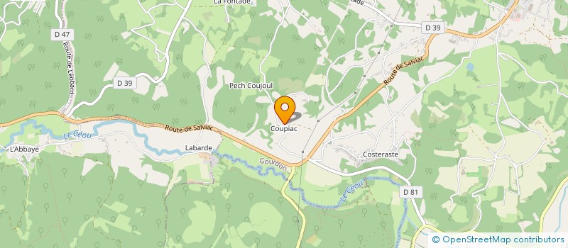 localisation de l'entreprise MADAME GEORGETTE BARIOLADE  GOURDON