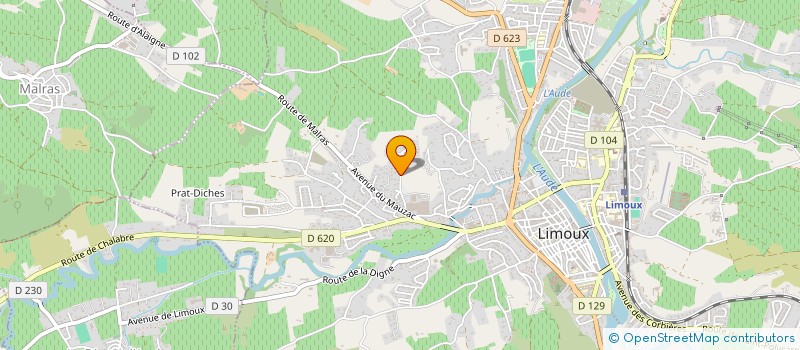 localisation de l'entreprise MADAME GEORGETTE BONNAURE  LIMOUX