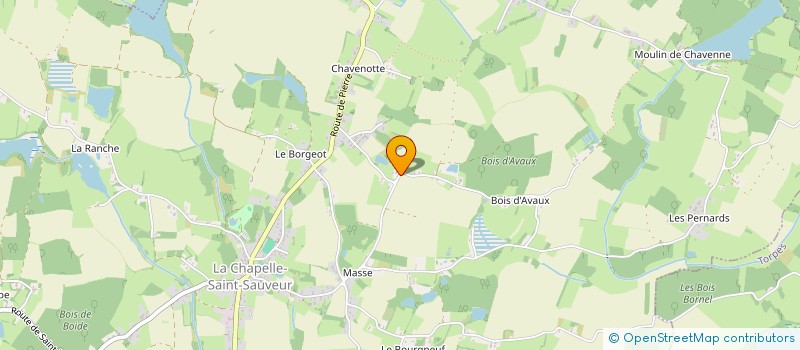 localisation de l'entreprise MADAME GEORGETTE BORNIER  LA CHAPELLE-SAINT-SAUVEUR