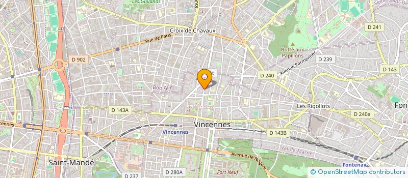 localisation de l'entreprise MADAME GEORGETTE BOSSUS à VINCENNES