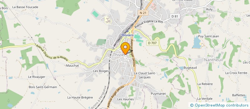 localisation de l'entreprise MADAME GEORGETTE BOURGEIX  THIVIERS