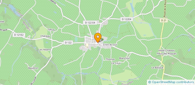 localisation de l'entreprise MADAME GEORGETTE DELORD  LUSSAC