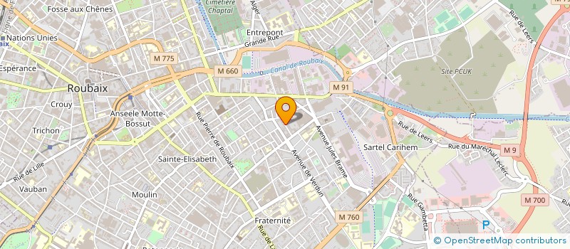 localisation de l'entreprise MADAME GEORGETTE DUPUIS à ROUBAIX
