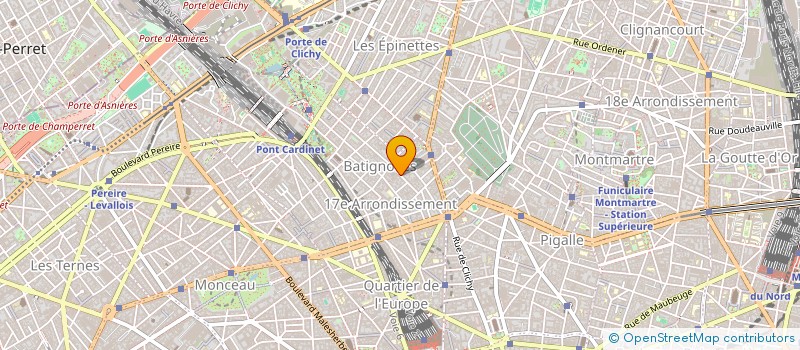 localisation de l'entreprise MADAME GEORGETTE HENIN à PARIS