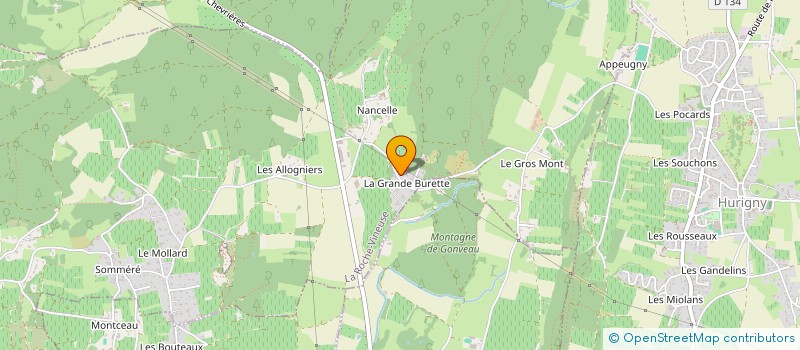 localisation de l'entreprise MADAME GEORGETTE LARDET  CHEVAGNY-LES-CHEVRIERES