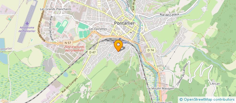 localisation de l'entreprise MADAME GEORGETTE MARANDET  PONTARLIER