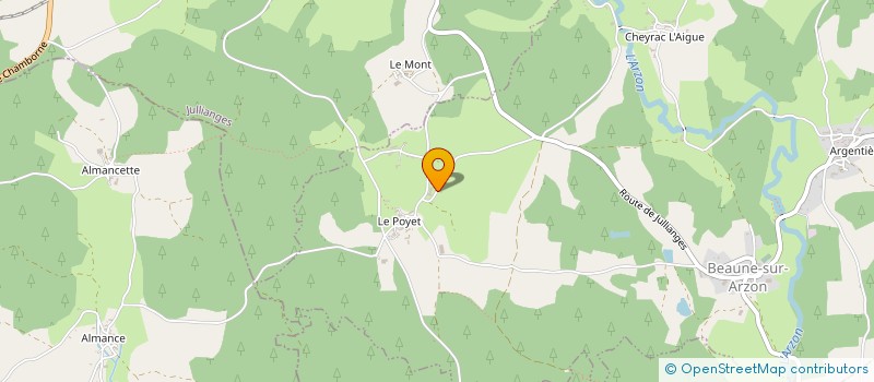localisation de l'entreprise MADAME GEORGETTE MASSON à CRAPONNE-SUR-ARZON