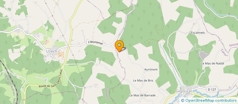 localisation de l'entreprise MADAME GEORGETTE PAGES  GIGOUZAC