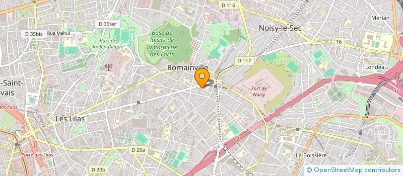 localisation de l'entreprise MADAME GEORGETTE PARIS  ROMAINVILLE
