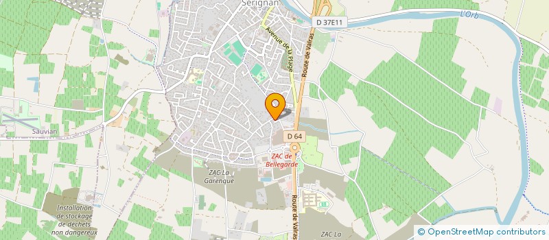 localisation de l'entreprise MADAME GEORGETTE PELLEGRIN  SERIGNAN