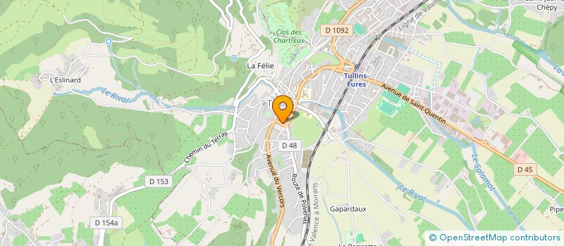 localisation de l'entreprise MADAME GEORGETTE PIETRAFITTA  TULLINS