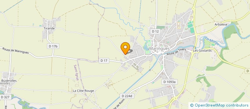 localisation de l'entreprise MADAME GEORGETTE ROBILLON  MARINGUES