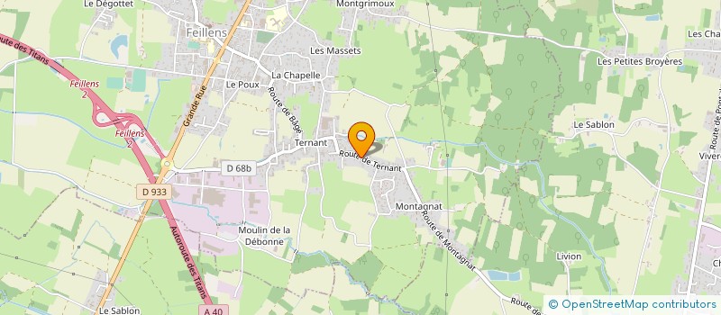 localisation de l'entreprise MADAME GEORGETTE VERNE  FEILLENS