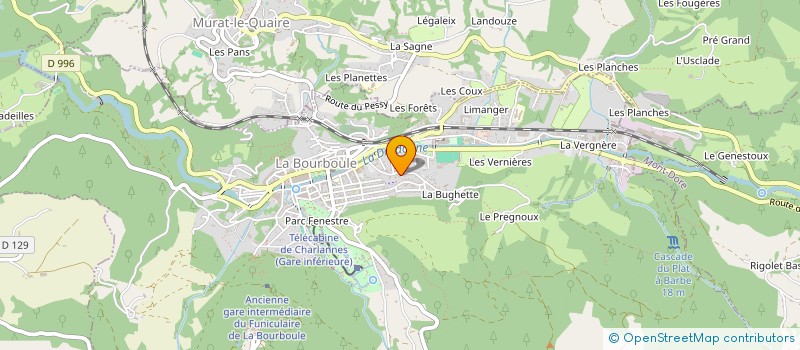 localisation de l'entreprise MADAME GERALDINE BAUDET  LA BOURBOULE