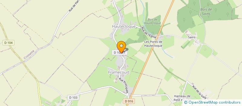 localisation de l'entreprise MADAME GERALDINE BIGAND  HAUTECLOQUE