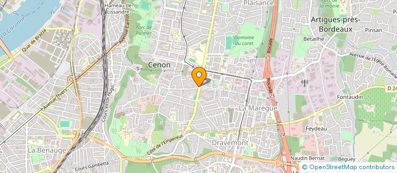 localisation de l'entreprise MADAME GERALDINE BOUCHON  CENON