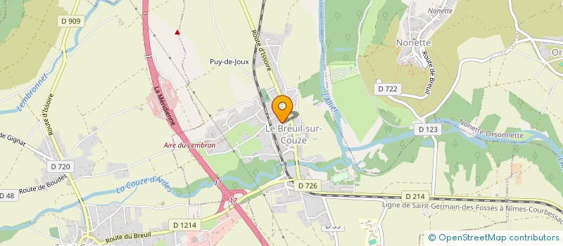 localisation de l'entreprise MADAME GERALDINE BRENNELIERE  SAINT-SYLVESTRE-PRAGOULIN