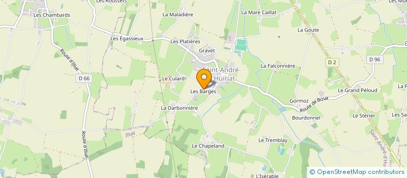 localisation de l'entreprise MADAME GERALDINE BROSSIER  SAINT-ANDRE-D'HUIRIAT