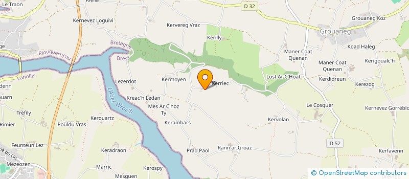 localisation de l'entreprise MADAME GERALDINE CRENN  PLOUGUERNEAU