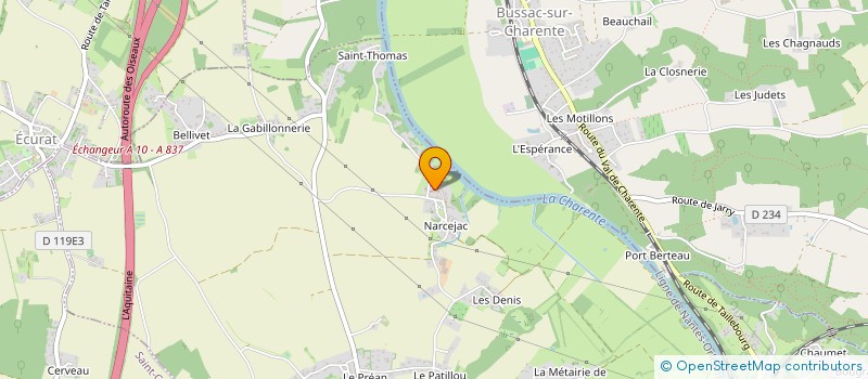 localisation de l'entreprise MADAME GERALDINE DAUPHIN  SAINTES