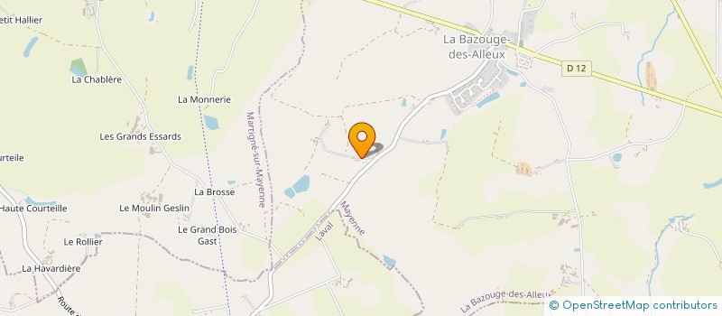 localisation de l'entreprise MADAME GERALDINE DE GOUVELLO  LA BAZOUGE DES ALLEUX