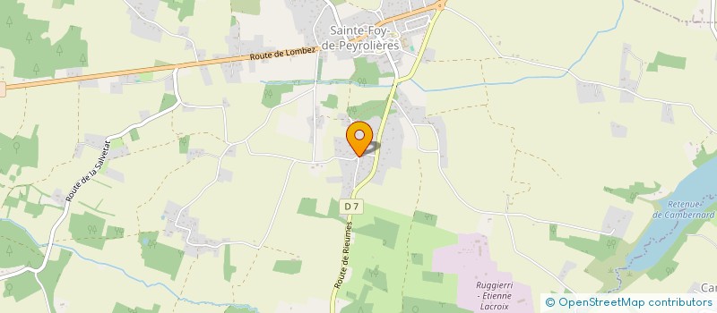 localisation de l'entreprise MADAME GERALDINE DEVIGNE à SAINTE-FOY-DE-PEYROLIERES