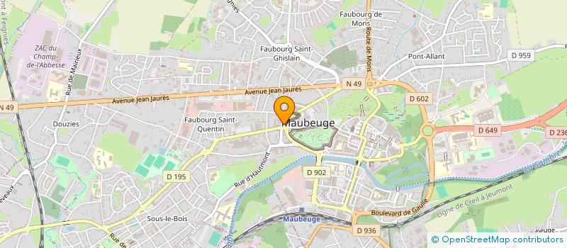 localisation de l'entreprise MADAME GERALDINE DUHAUT à MAUBEUGE
