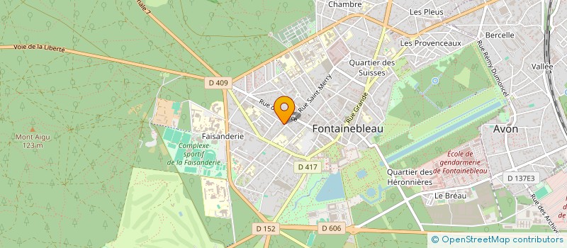 localisation de l'entreprise MADAME GERALDINE DUPRE à FONTAINEBLEAU