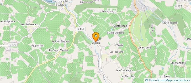 localisation de l'entreprise MADAME GERALDINE DURAND  SAINT-ANDRE-ET-APPELLES